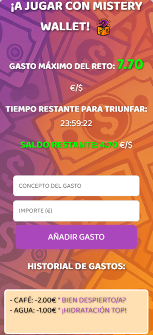 Pantalla de juego